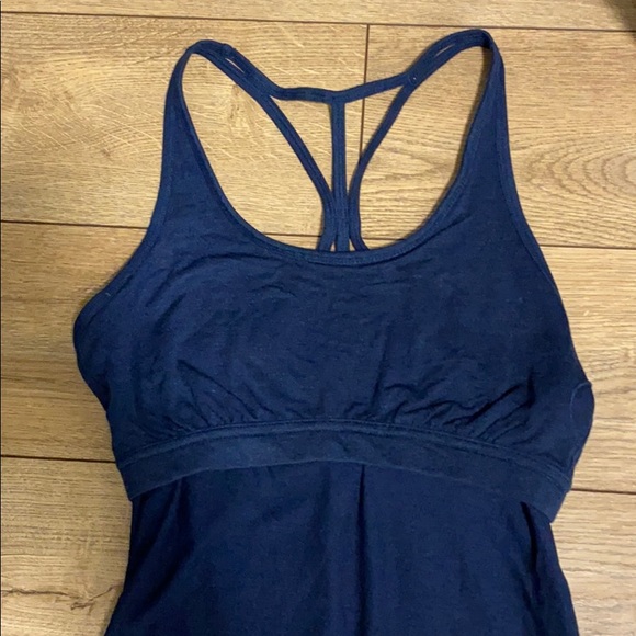 Navy Blue Joe Fresh Active Tank with Built-In Bra, S - Picture 3 of 5